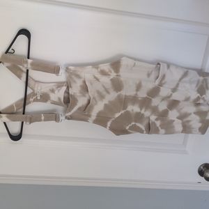 Z supply tie dye overall shorts xs